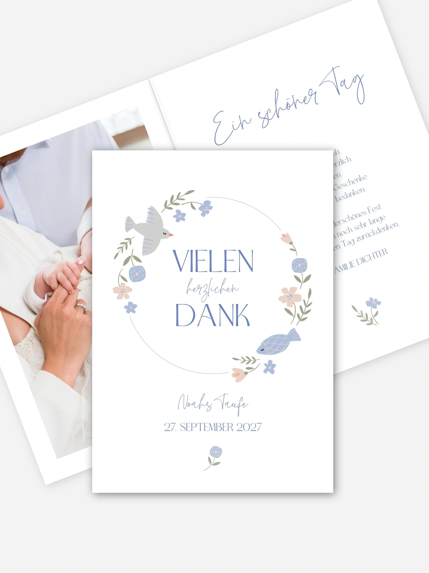 Dankeskarte Taufe Divine Love