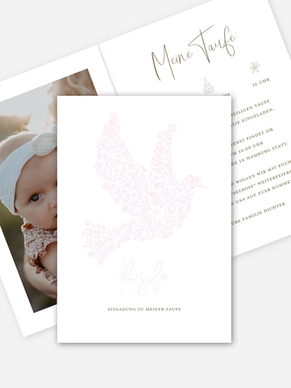 Taufeinladung Dove's Blessing