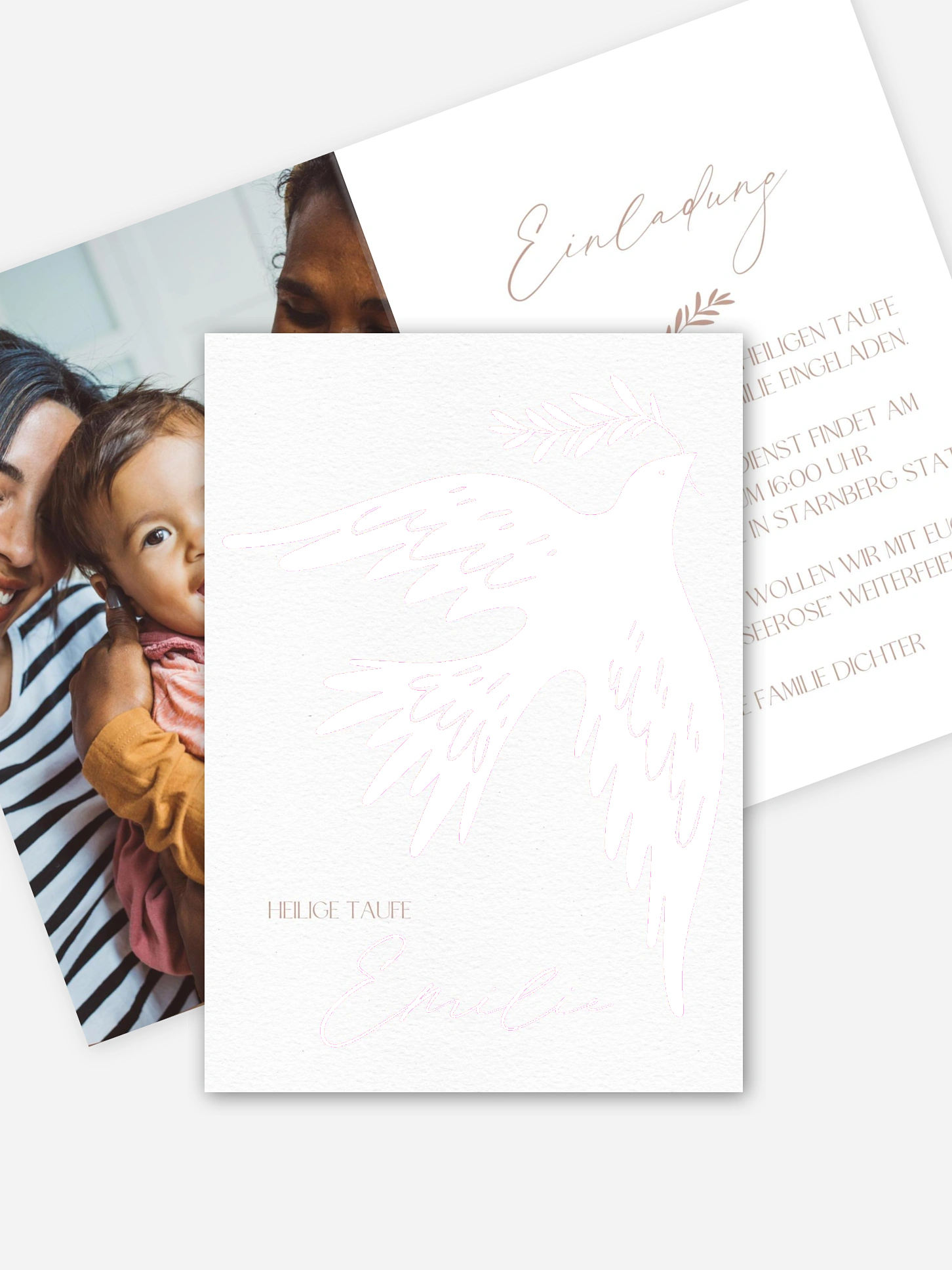 Taufeinladung Dove's Grace