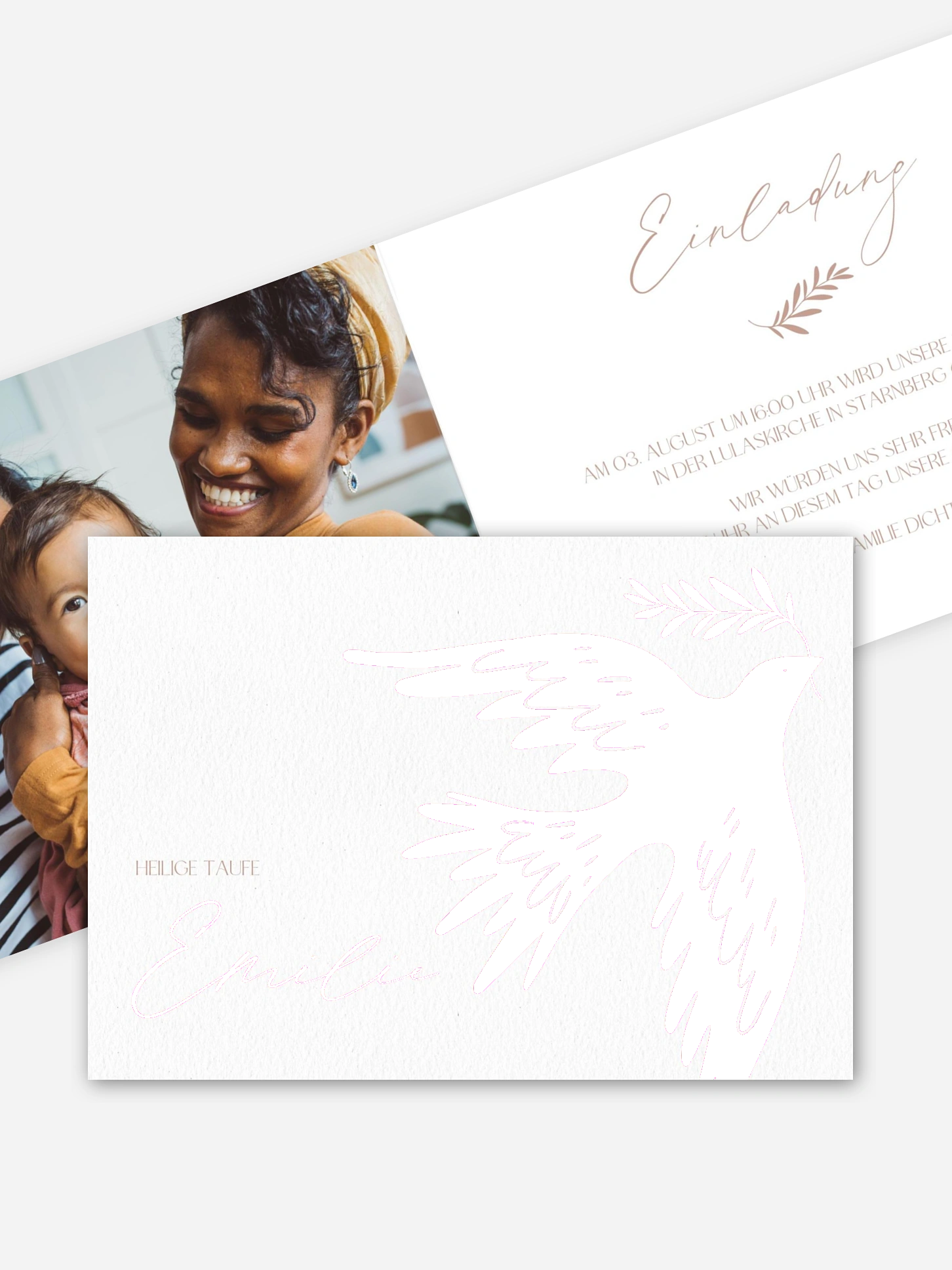 Taufeinladung Dove's Grace