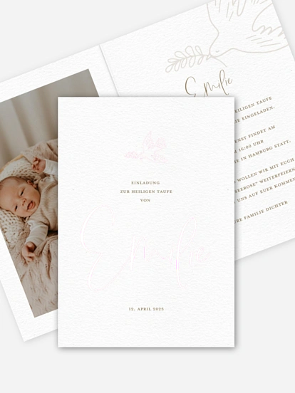 Taufeinladung Heavenly Flight