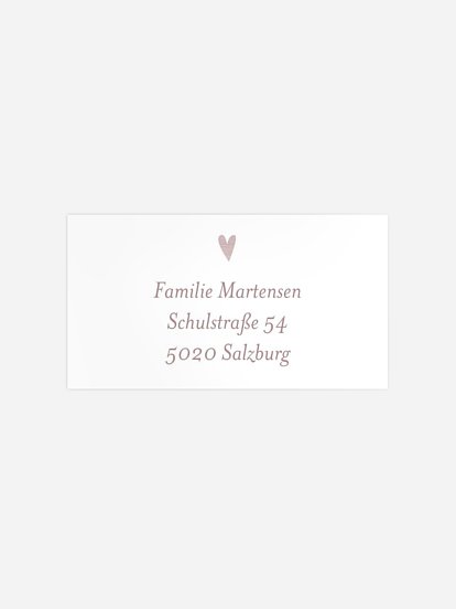 Empfängeraufkleber Taufe Himmelsflügel