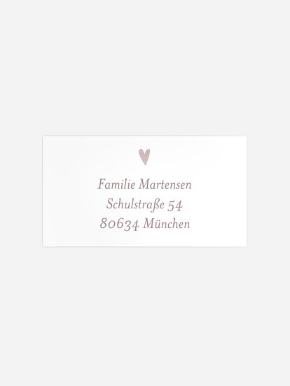 Empfängeraufkleber Taufe Himmelsflügel