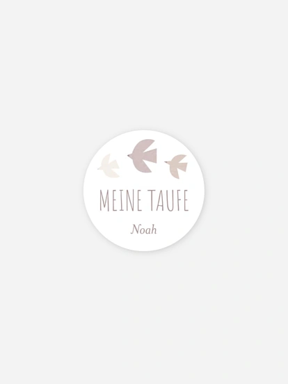 Aufkleber Taufe Himmelsflügel