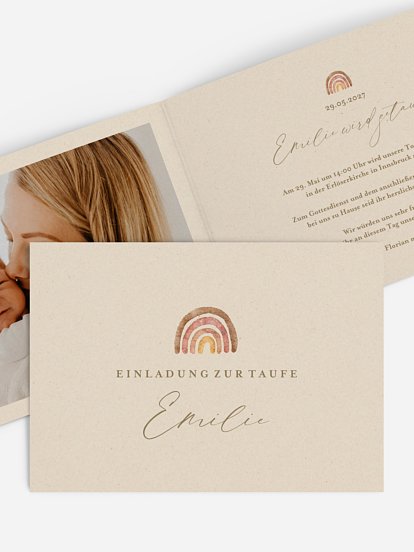 Taufeinladung Holy Rainbow