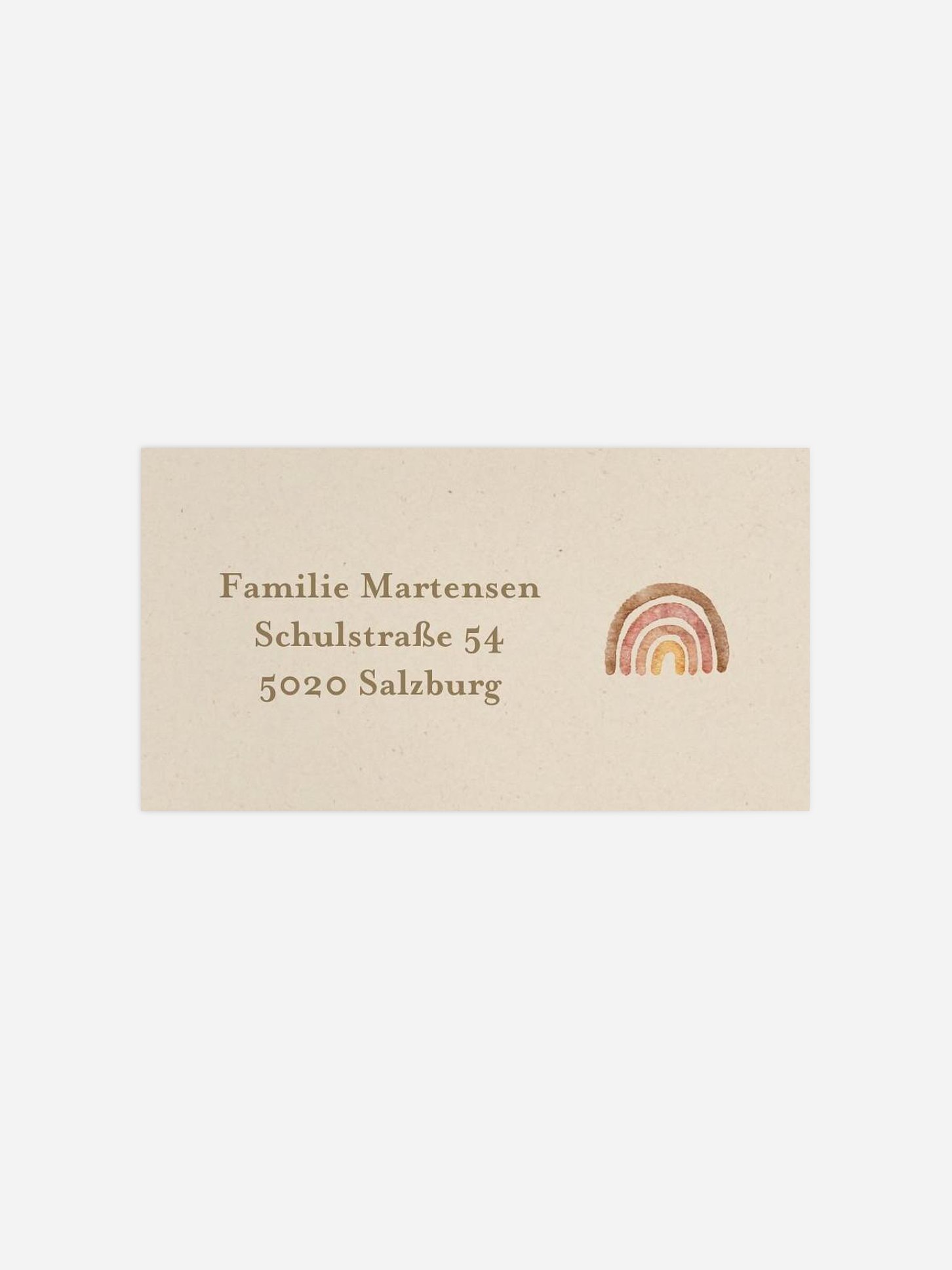 Empfängeraufkleber Taufe Holy Rainbow