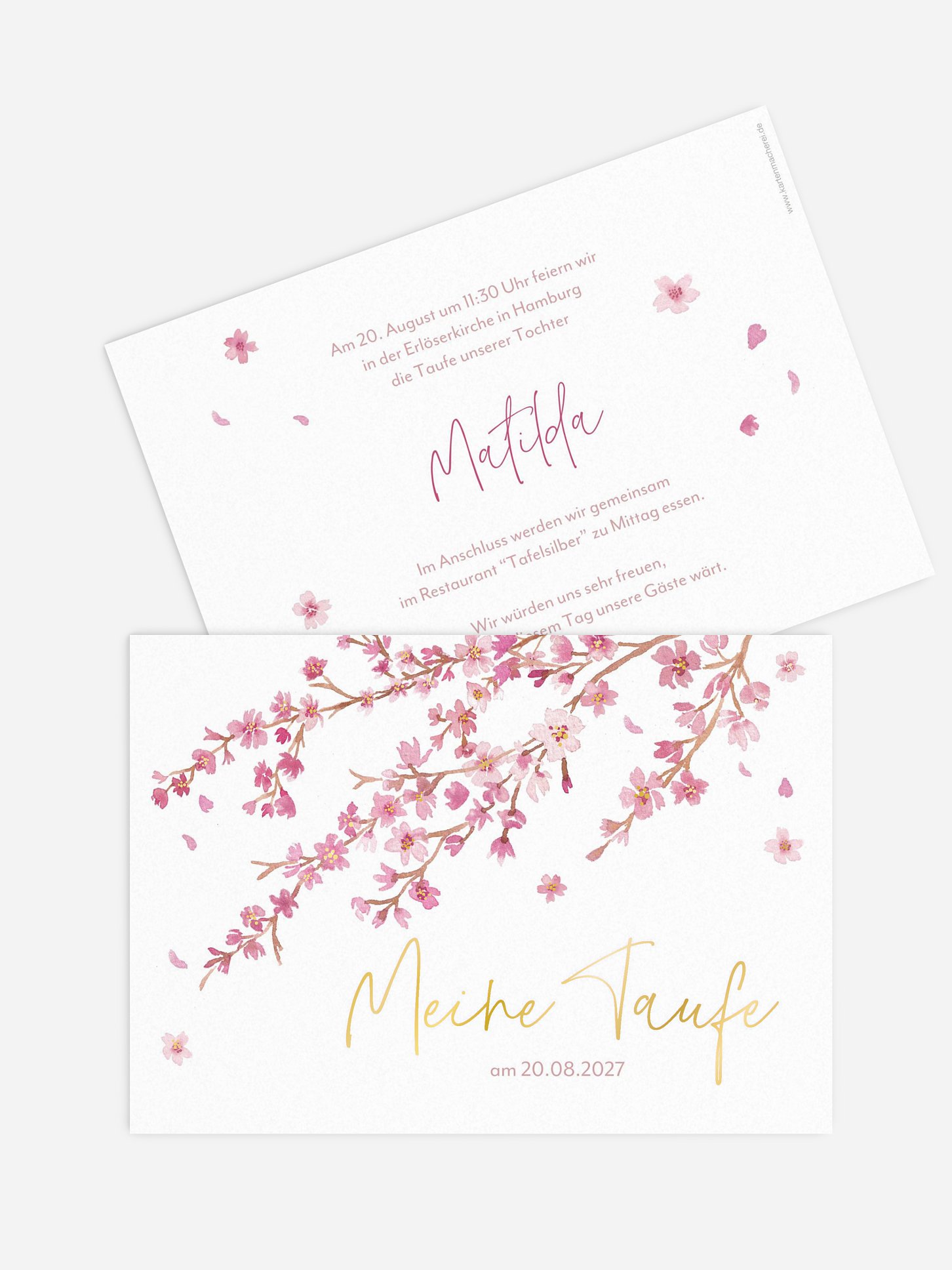 Taufeinladung Sakura