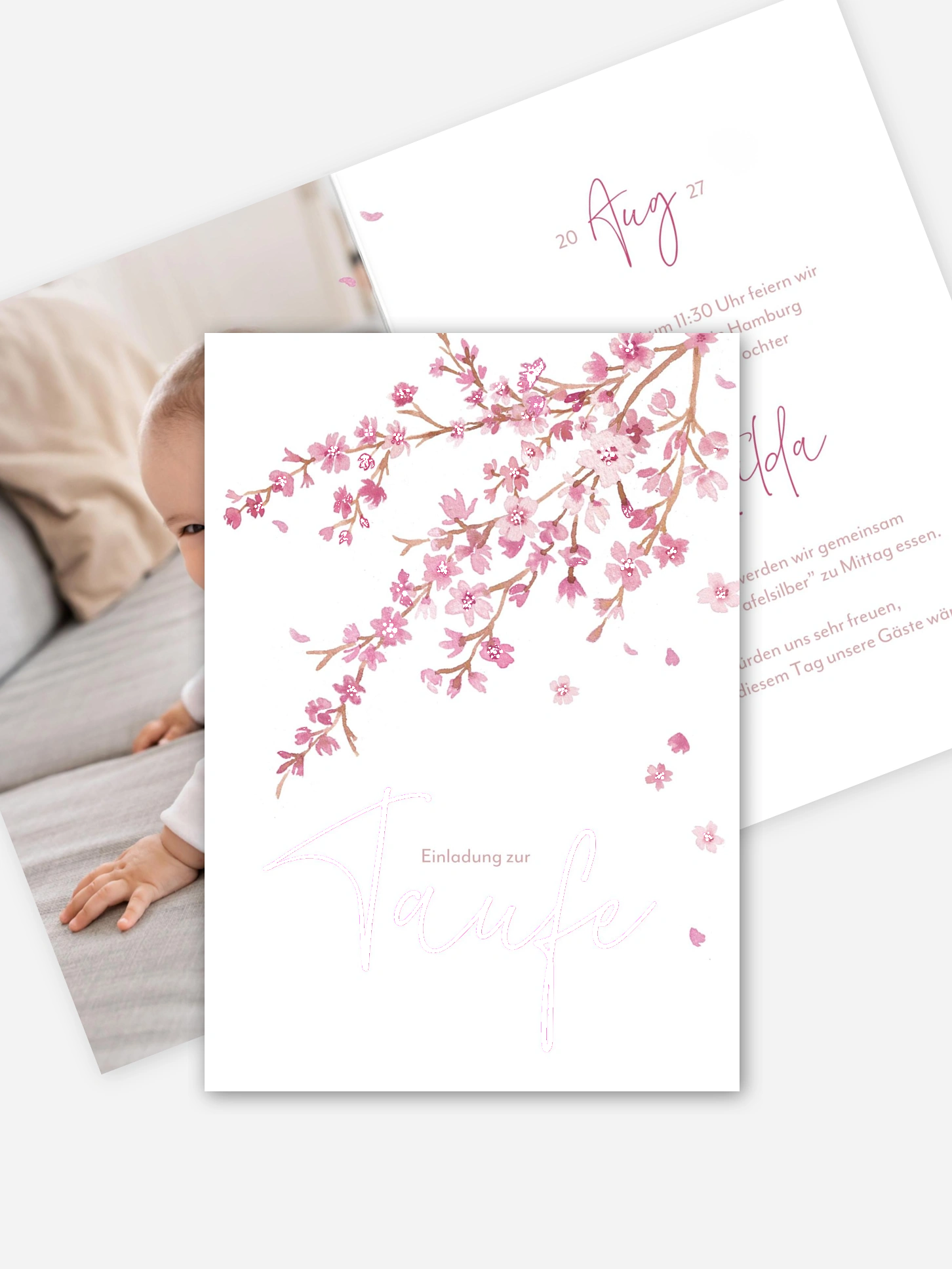 Taufeinladung Sakura