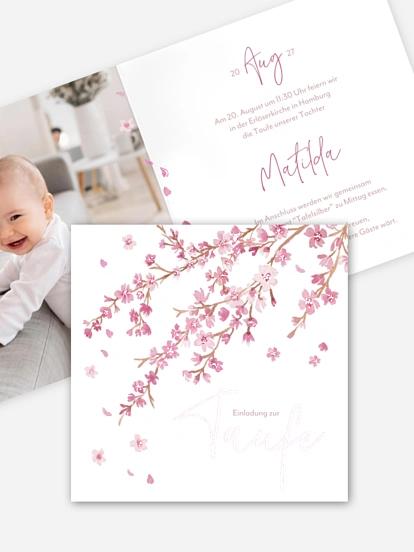Taufeinladung Sakura