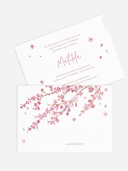 Taufeinladung Sakura