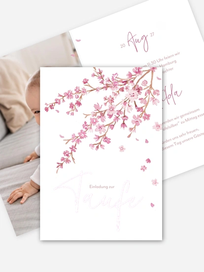 Taufeinladung Sakura