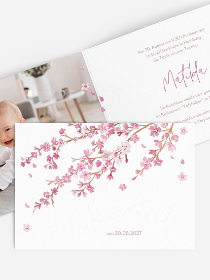 Taufeinladung Sakura
