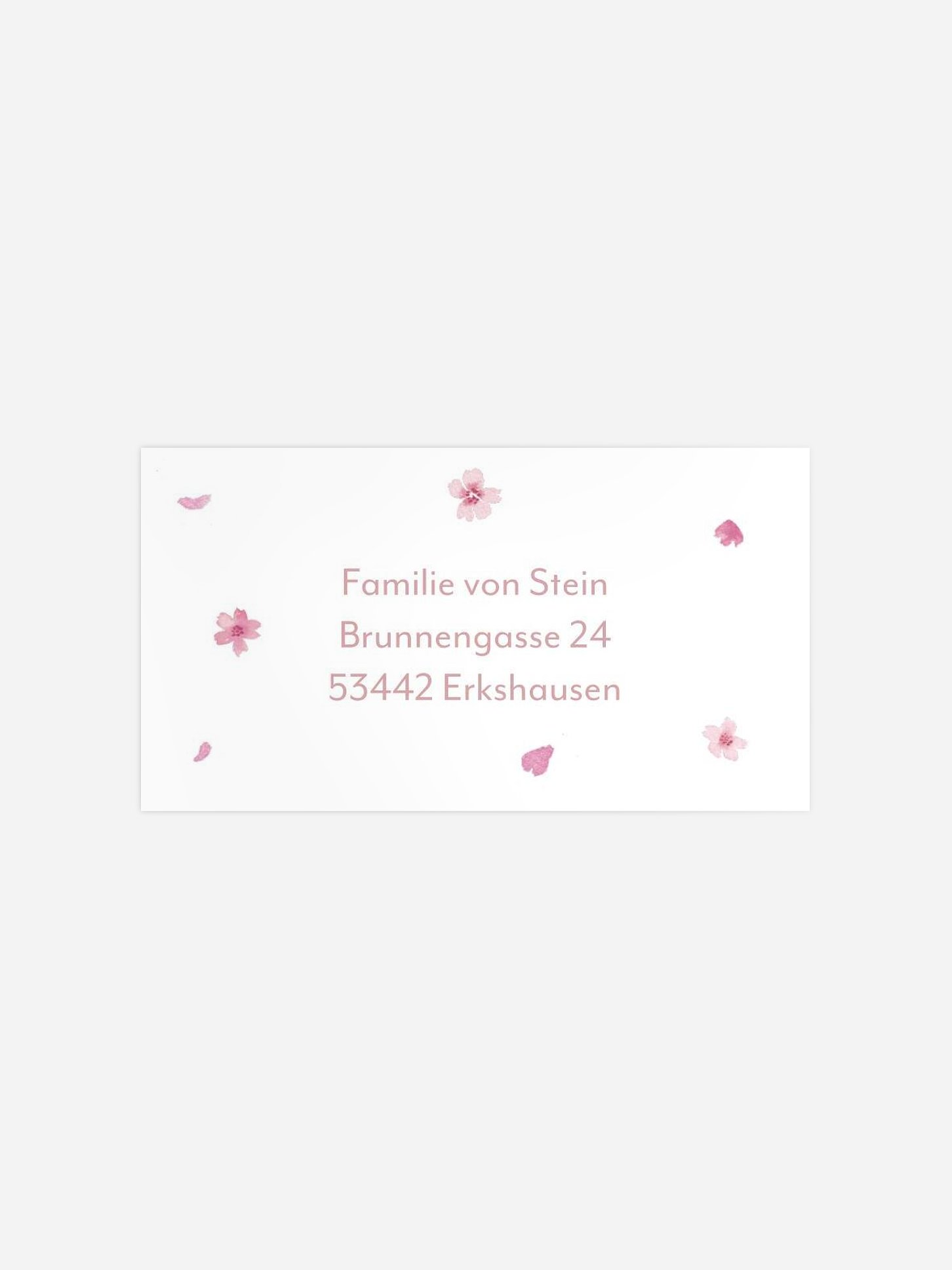 Empfängeraufkleber Taufe Sakura