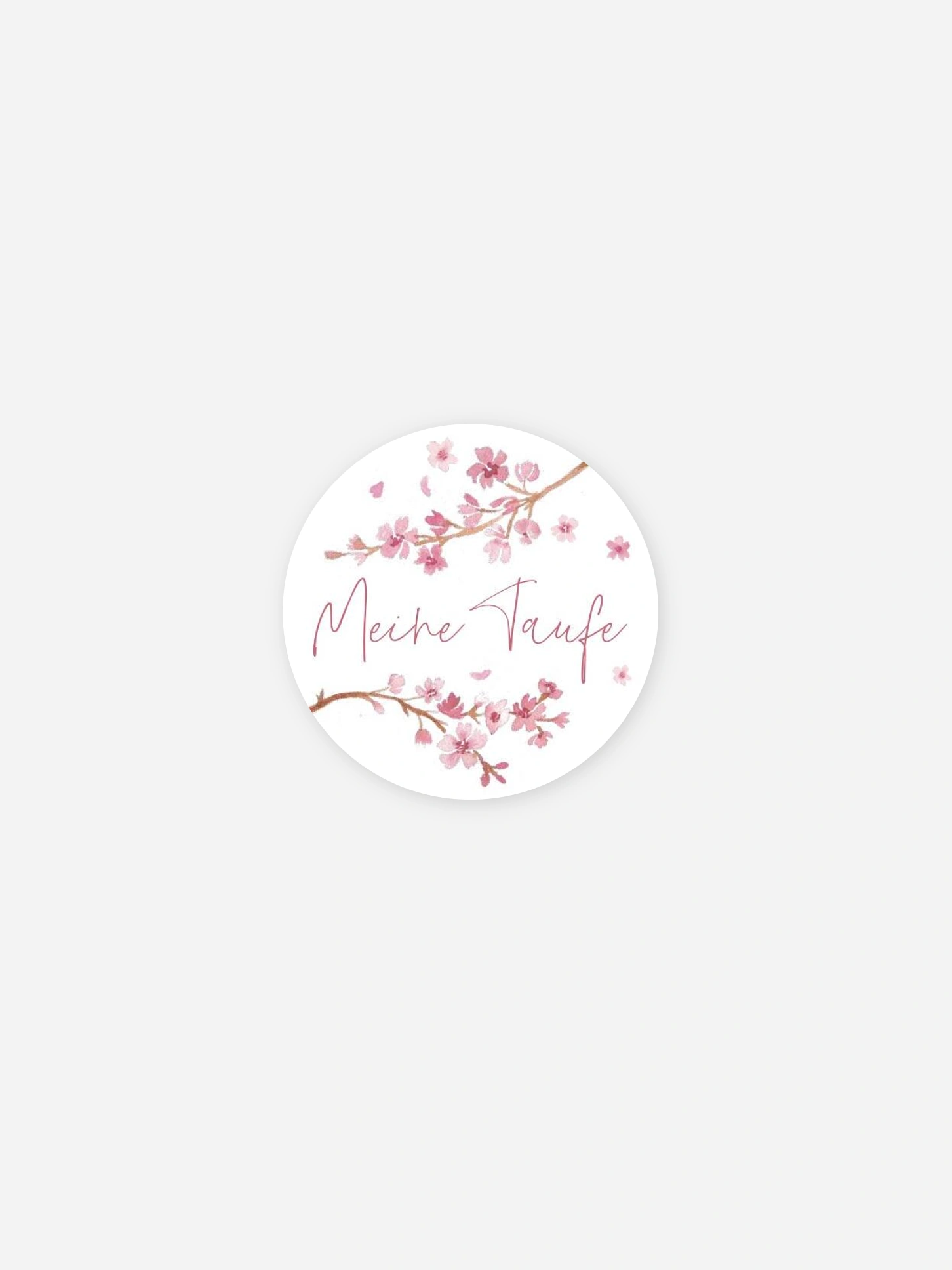 Aufkleber Taufe Sakura