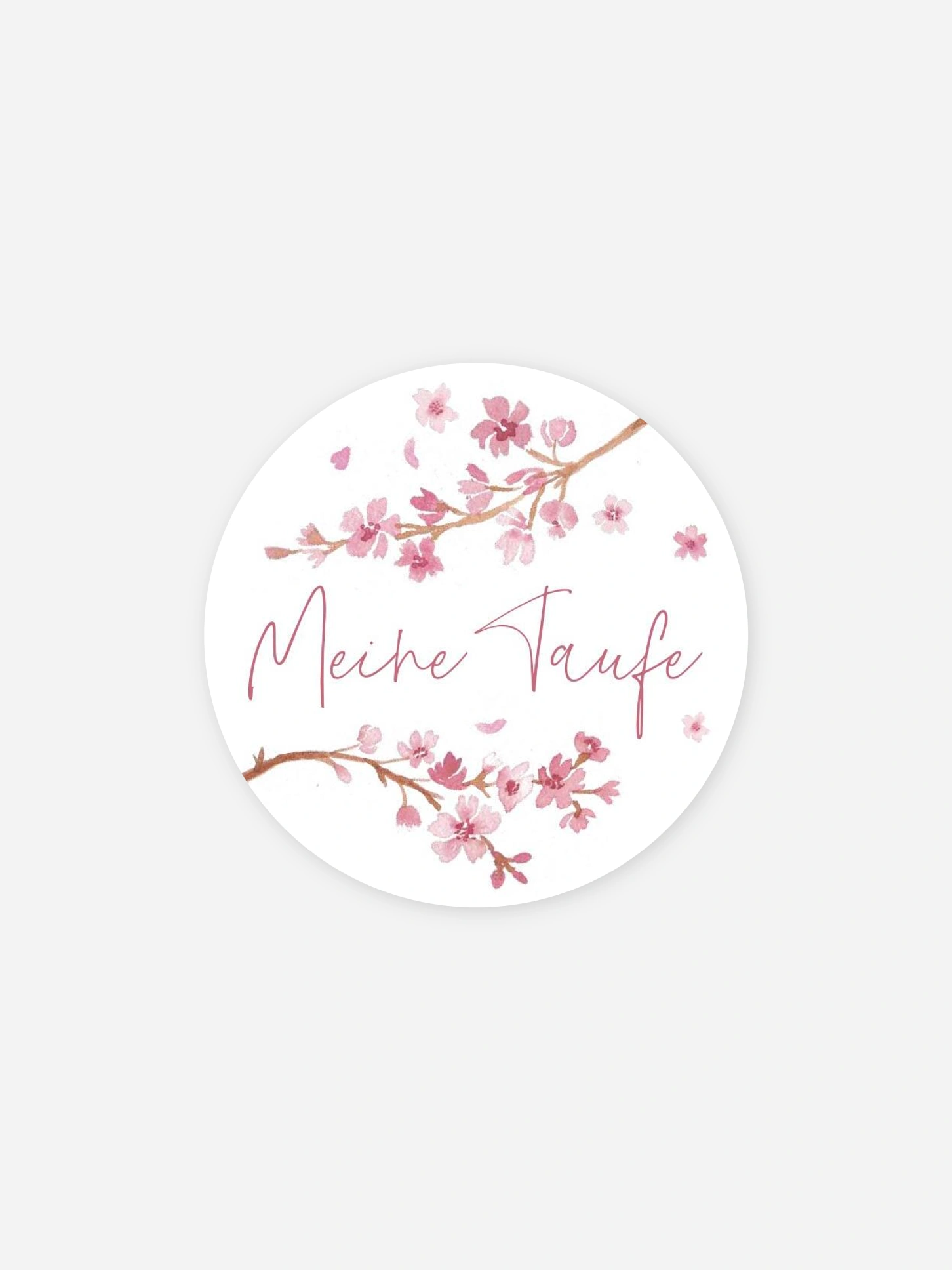 Aufkleber Taufe Sakura
