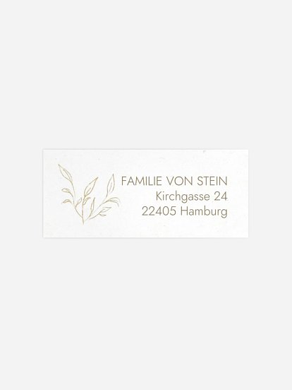 Absenderaufkleber Taufe Ähren