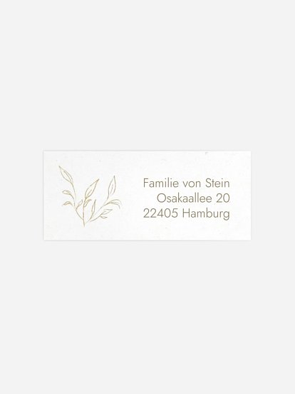 Absenderaufkleber Taufe Ähren