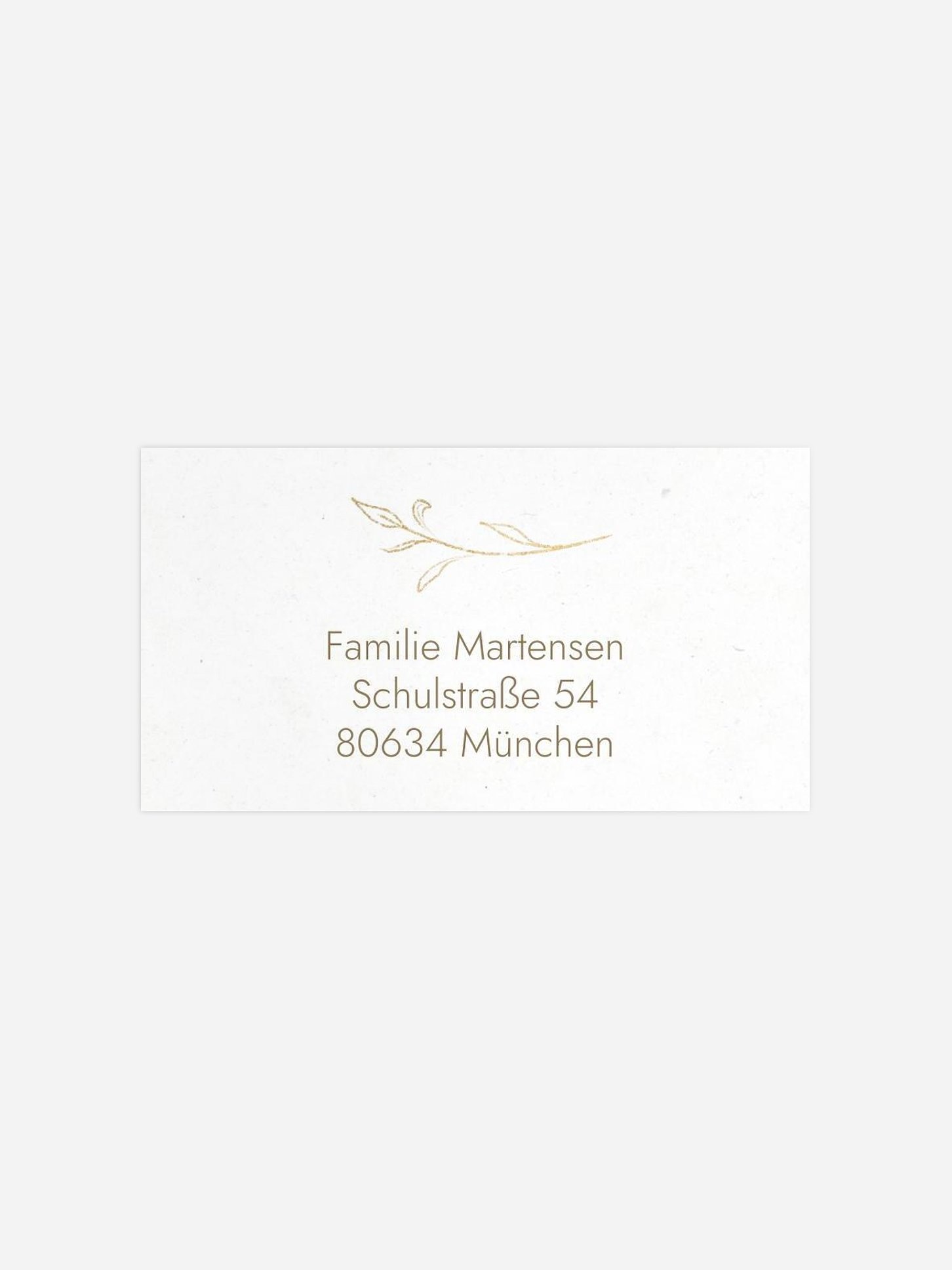 Empfängeraufkleber Taufe Ähren