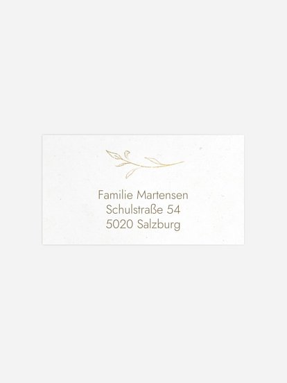 Empfängeraufkleber Taufe Ähren