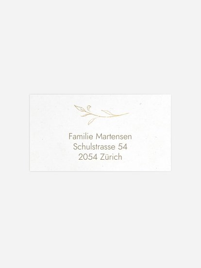 Empfängeraufkleber Taufe Ähren