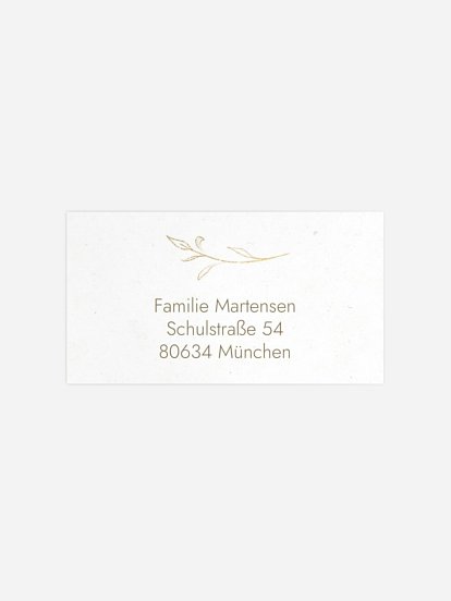 Empfängeraufkleber Taufe Ähren