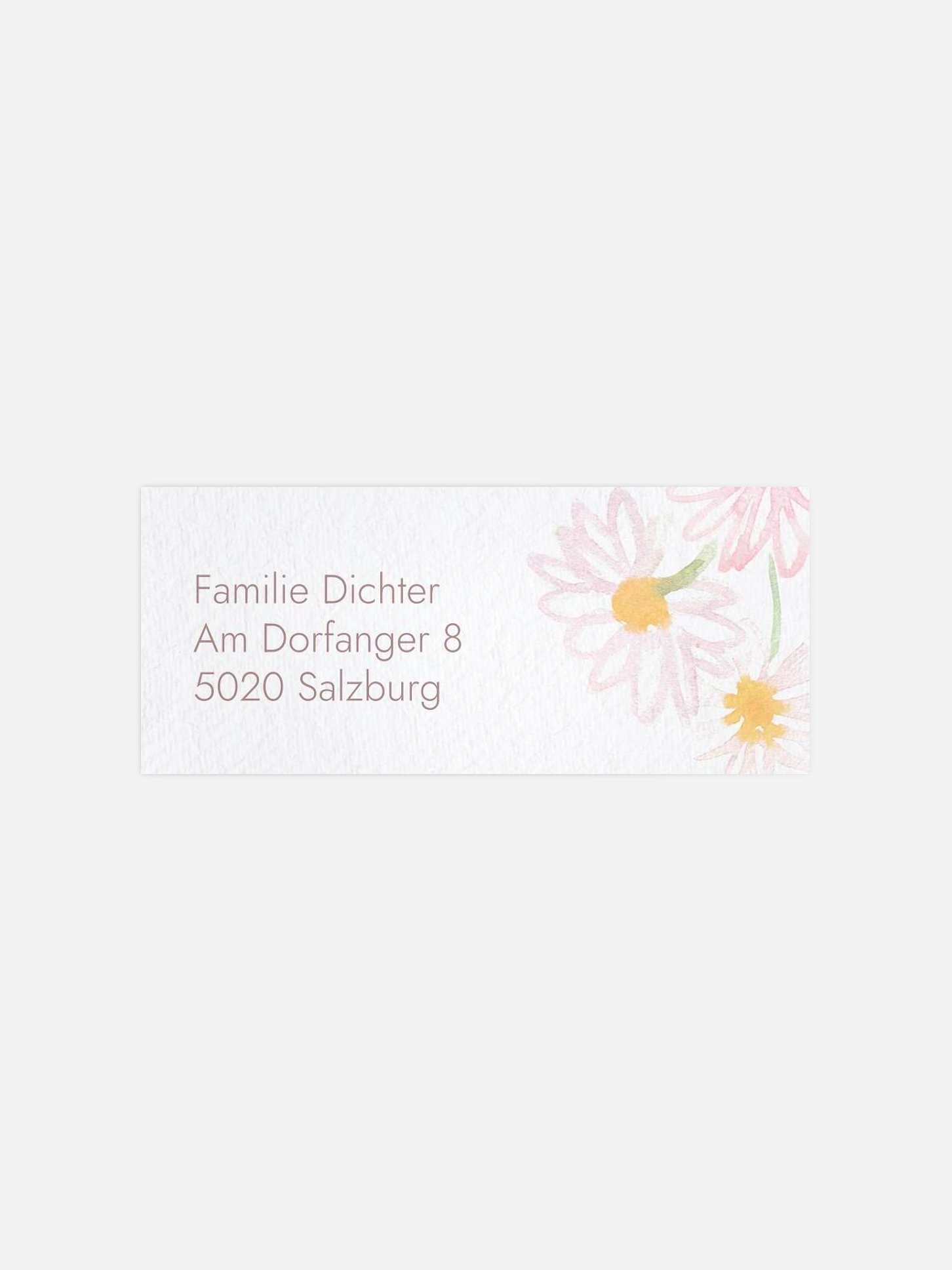 Absenderaufkleber Taufe Daisy Wreath