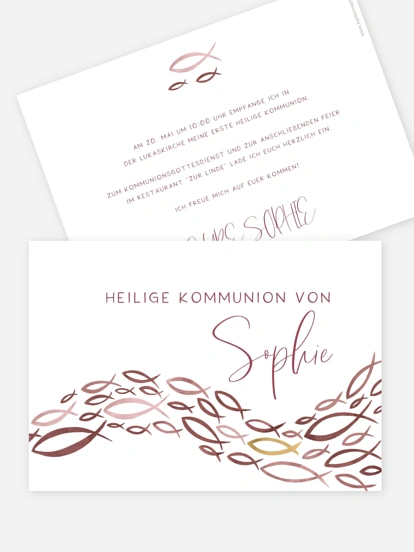 Kommunionseinladung Ichtys