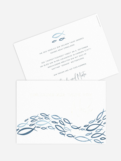 Taufeinladung Ichtys