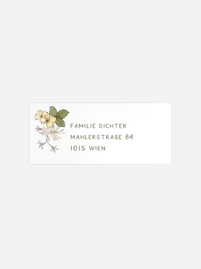 Absenderaufkleber Taufe Little Dove