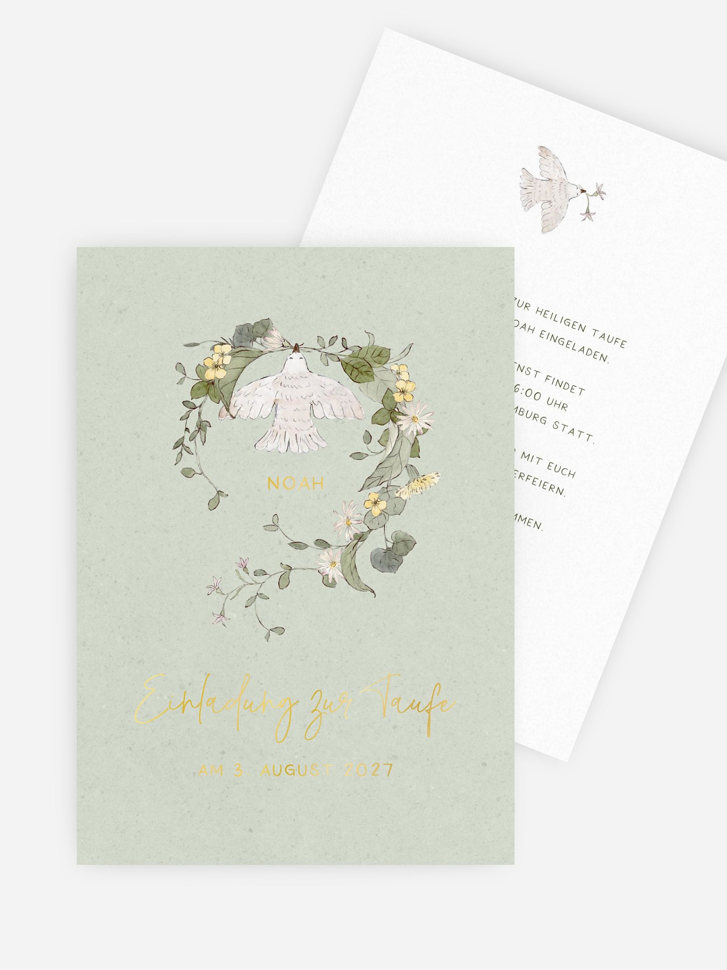 Taufeinladung Little Dove