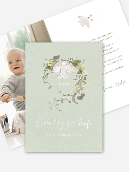 Taufeinladung Little Dove