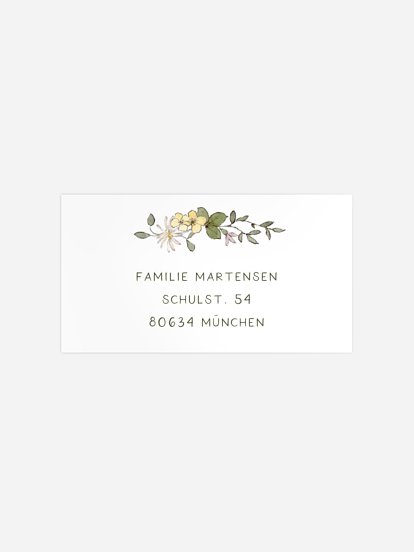 Empfängeraufkleber Taufe Little Dove