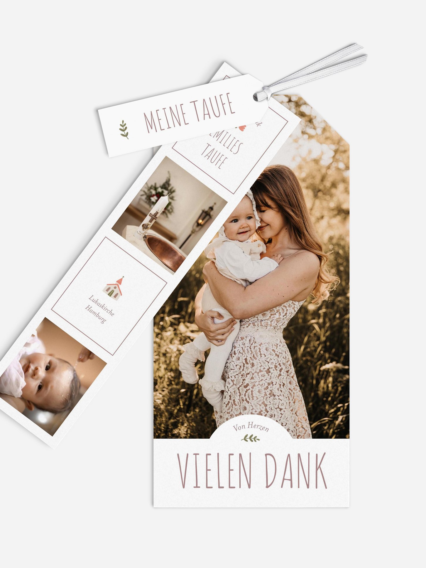 Dankeskarte Taufe Blush Blessings