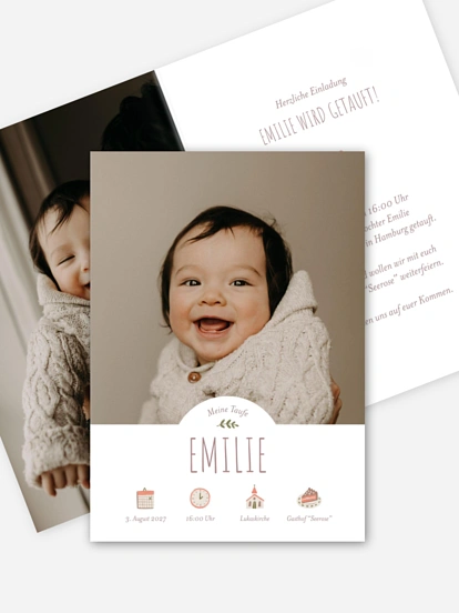 Taufeinladung Blush Blessings