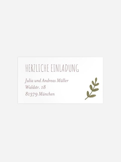 Empfängeraufkleber Taufe Blush Blessings