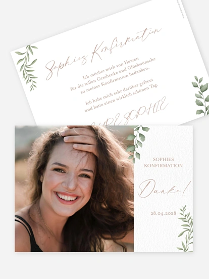 Danksagung Konfirmation Picto Greenery