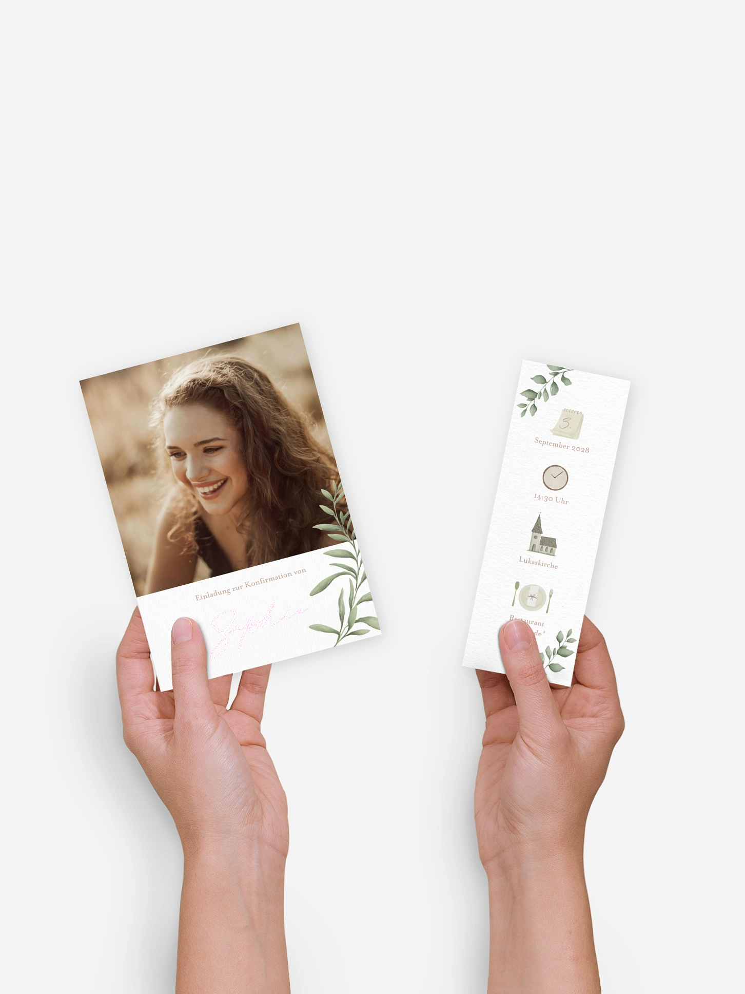 Konfirmationseinladung Picto Greenery