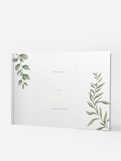 Gästebuch zur Taufe Picto Greenery