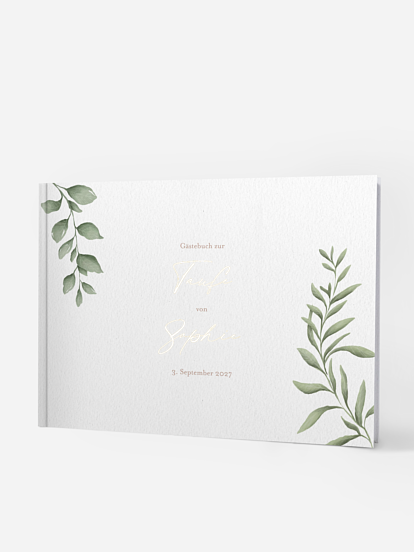 Gästebuch zur Taufe Picto Greenery