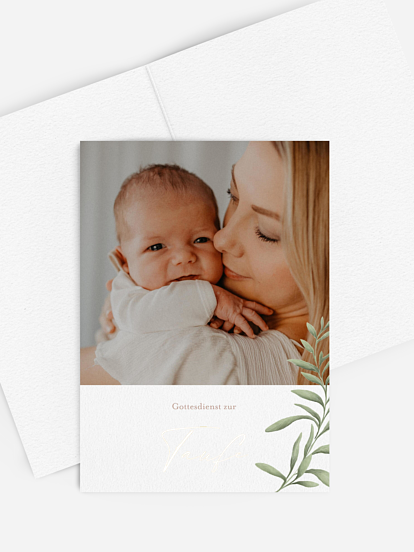 Kirchenheft Taufe Picto Greenery