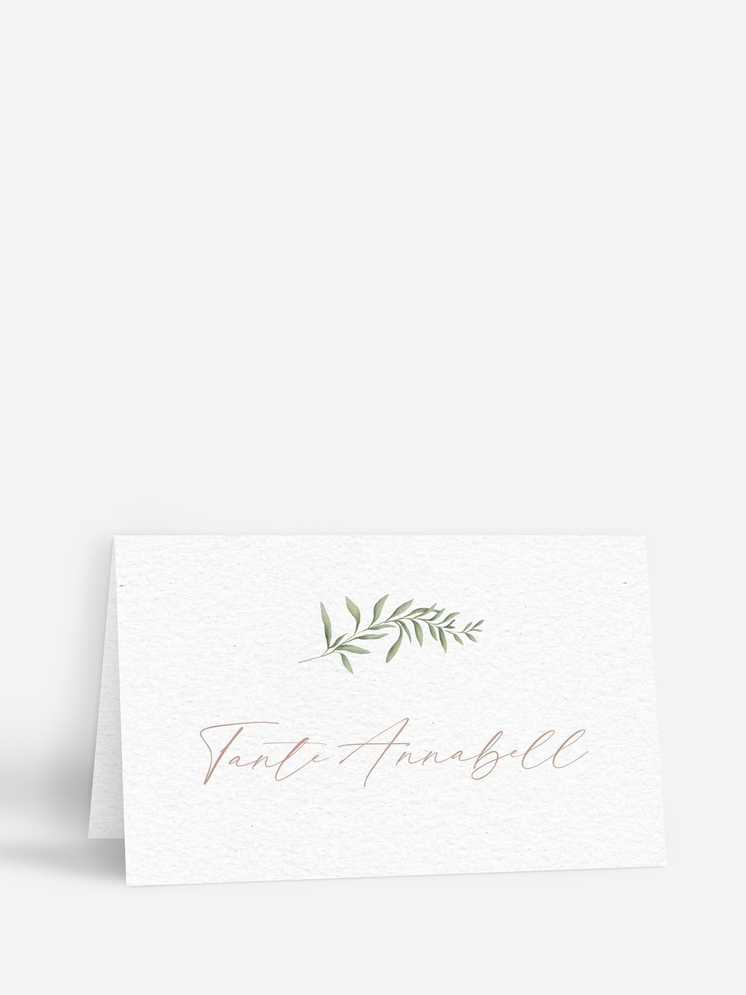 Tischkarte Taufe Picto Greenery