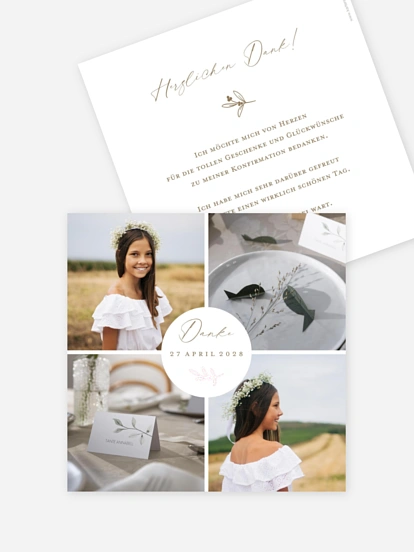 Danksagung Konfirmation Simple Collage