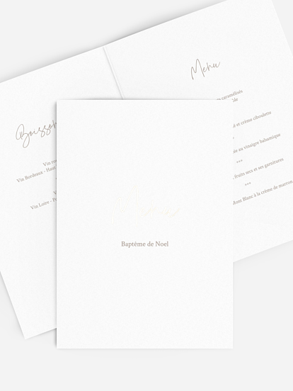 Menu baptême Simple Blessing