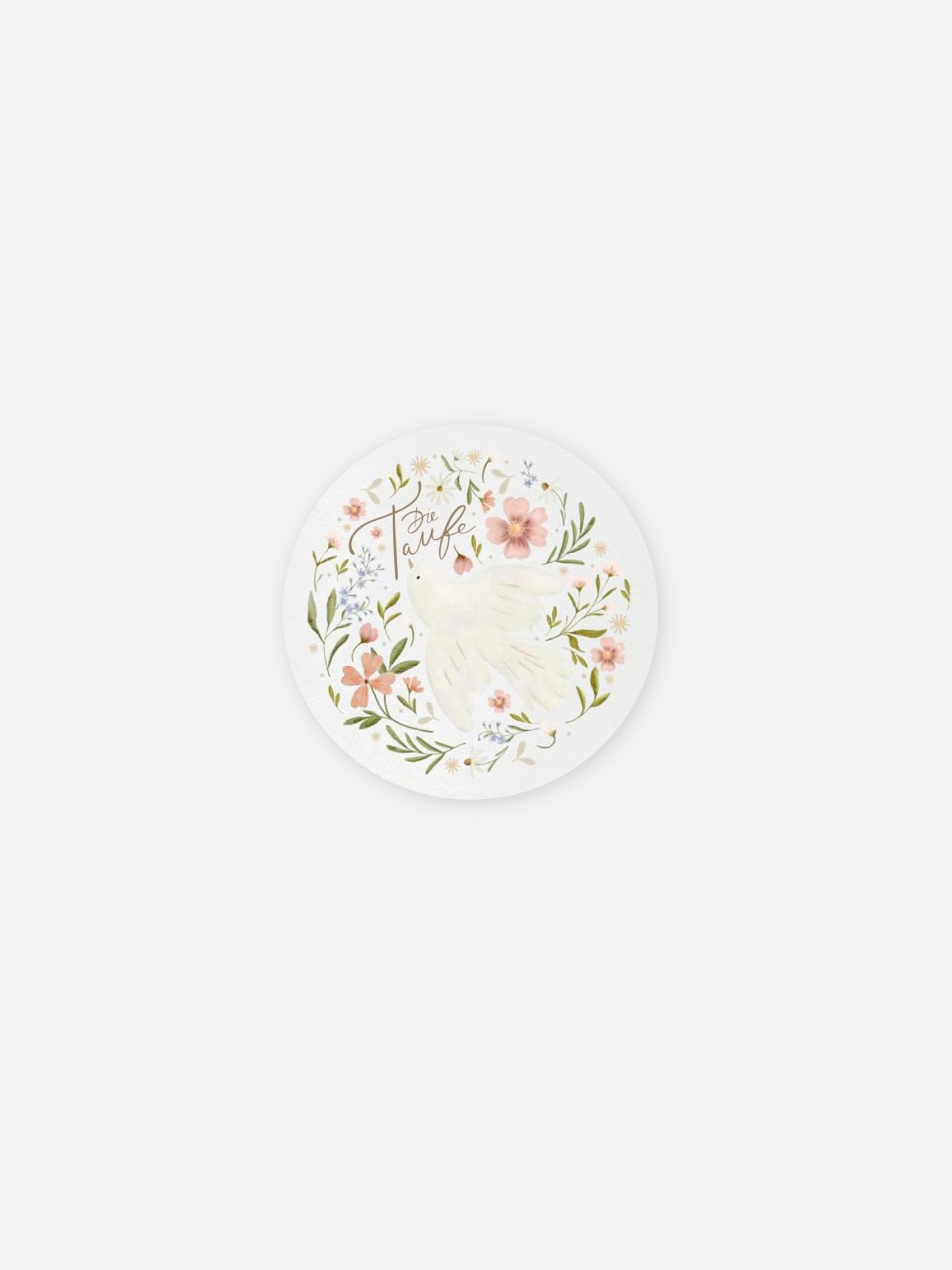 Aufkleber Taufe Blossom Dove
