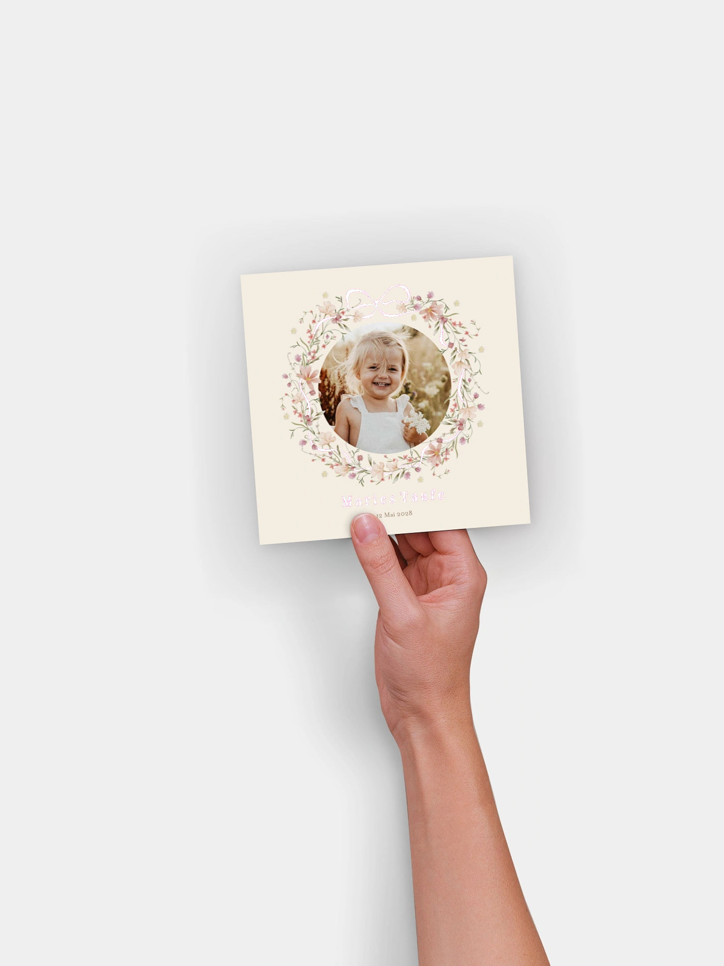 Taufeinladung Floral Grace