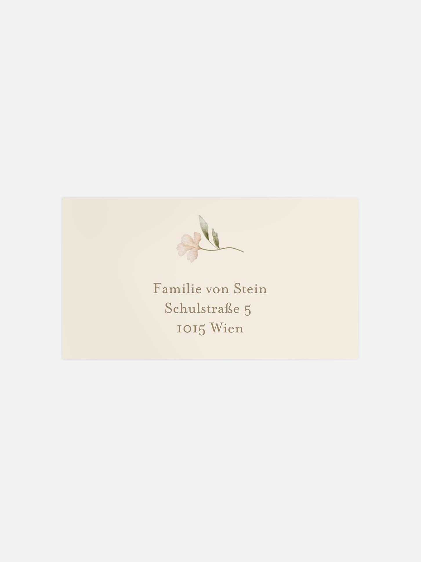 Empfängeraufkleber Taufe Floral Grace