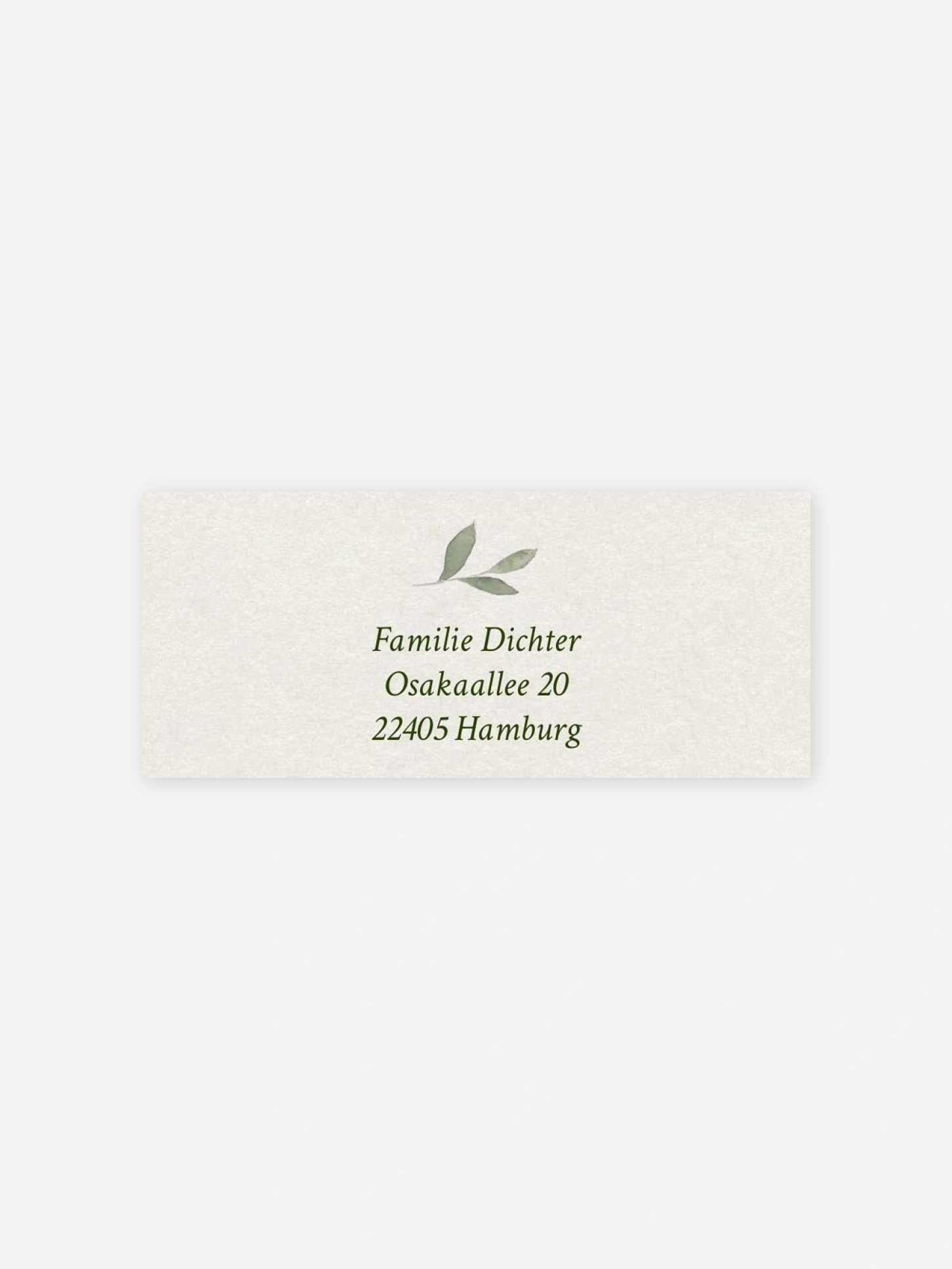 Absenderaufkleber Taufe Botanical Blessing