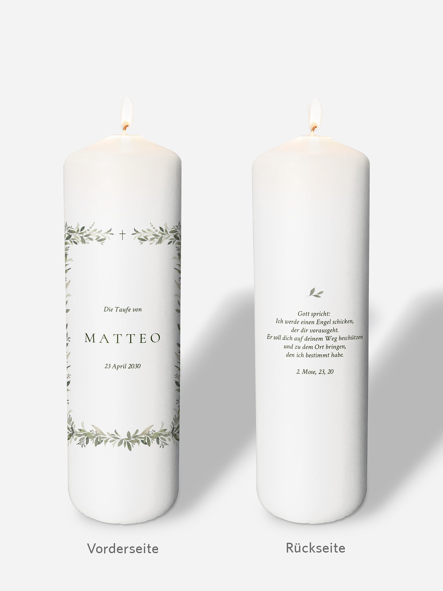 Taufkerze Botanical Blessing
