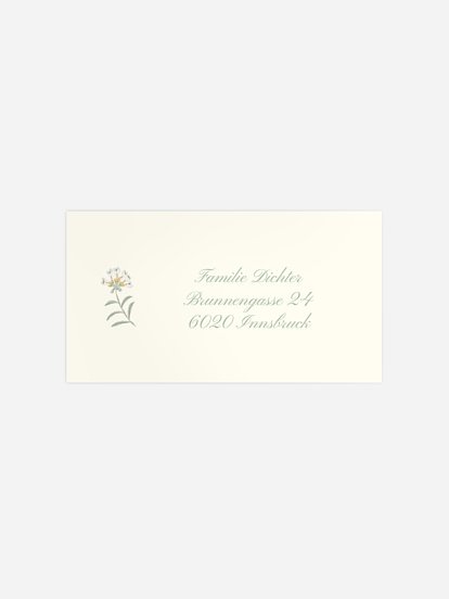 Empfängeraufkleber Taufe Wiesenflüstern