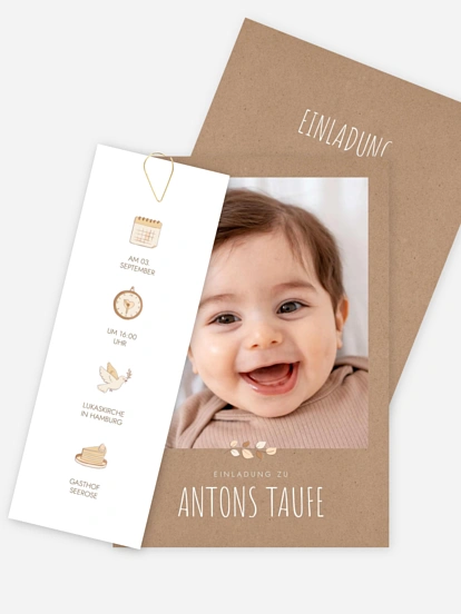 Taufeinladung Bunte Taufe